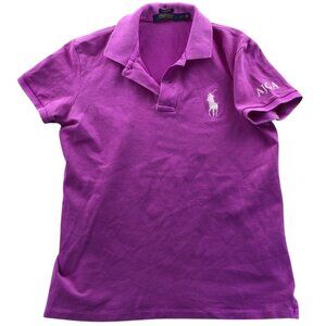 Polo Golf Ralph Lauren Women's Shirt S/P Classic Fit Purple With AJGA Logo